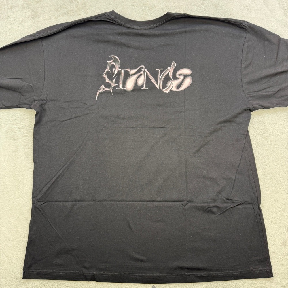 Stance Shirt All Gendor‎ XXL The Crew T Graphic T Shirt Black Cotton Streetwear